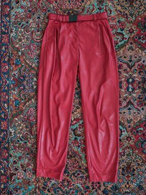 Rachel Comey High Waisted Leather Pants, Size XS